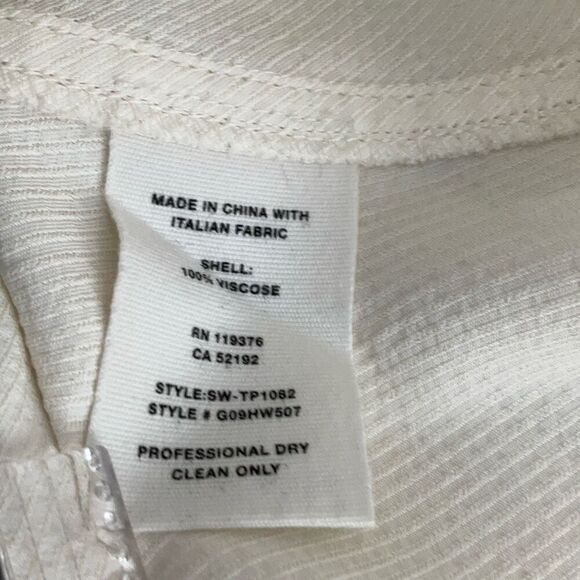 Helmut Lang Cream Long Sleeve Back Overlap Tunic Button Down Shirt Size Large - Picture 4 of 8